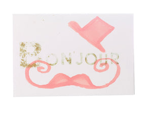 "BONJOUR" NOTE CARD