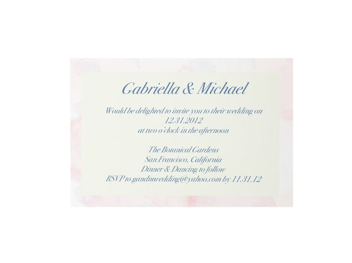 WEDDING INVITATION - PINK CLOUD