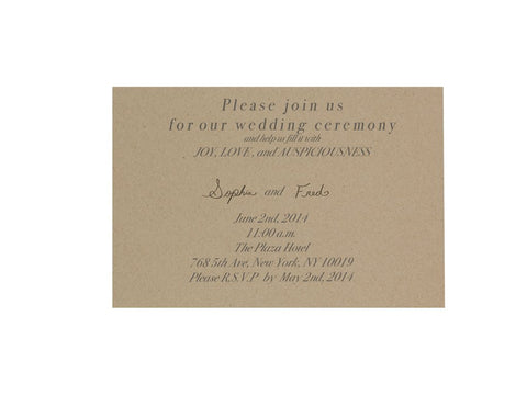 WEDDING INVITATION CARD