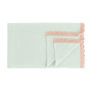 Fleur Throw Blanket, seafoam