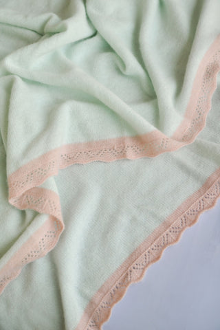 Fleur Throw Blanket, seafoam